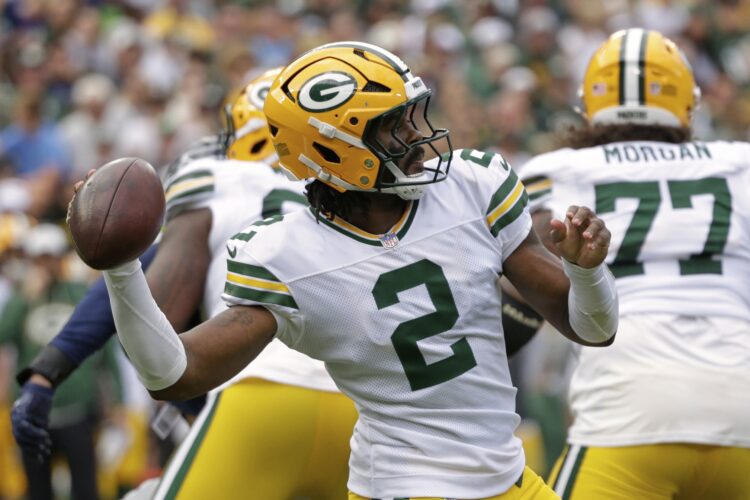 Malik Willis has TD pass and Packers sack Jalen Milroe 5 times in 20